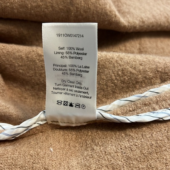 Veronica Beard NWT 100% Wool Camel Bjorn Belted 3 Button Coat. Size XL. NWT - Picture 16 of 16